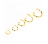 Anillo de conector de salto de acero inoxidable Anillos de salto de acero dorado, 2200 piezas, varios tamaños, conector abierto dividido(Gold,1.0x6mm 200pcs)