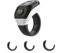 Anillo de contador de oración digital para Zikr para sesiones con pantalla transparente de 0.42 pulgadas, ajuste ajustable de 18 mm a 22 mm, tiempo de espera de treinta días, Tasbih electrónico
