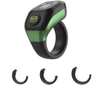 Anillo de contador digital, para contador Zikr Tasbih, recordatorio electrónico para oraciones diarias, herramienta recargable de recuento de dedos (verde)