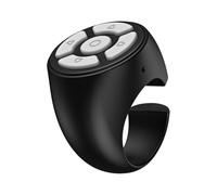 Anillo de control remoto inalámbrico, controlador de punta de dedo de 5.3 para selfies, volumen de desplazamiento de página, duración de la batería de 48 horas, diseño compacto de ABS para teléfono y