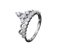Anillo de corona de personalidad creativa con cristal de circonio brillante anillo de compromiso de boda Bisutería Elegante anillo de diamantes para mujer 6-10
