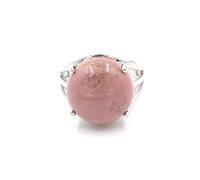 Anillo De Cristal Curativo Reiki Para Mujer, Anillo Redondo Simple De Piedra Natural, Ágata, Amatista, Joyería De Cuarzo Púrpura,Rodonita