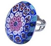 Anillo de cristal de Murano antigua murrina veneciana VG114E