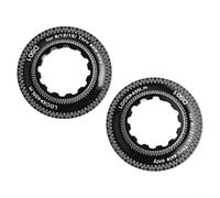Anillo de cubierta de bloqueo de aluminio para bloqueo central de bicicleta para freno de disco para rotores soporta sistemas de montaje de eje pasante de 9 12 15 mm (negro)
