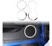 Anillo de cuerno para puerta compatible con Seat Leon 2008 2009 2010 2011 2012, 4 piezas para puerta de altavoz, anillo de cuerno para puerta, embellecedor del marco, pegatinas para el interior del