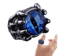 anillo de de demonio | Claw Eye Biker Jewelry Dragon Eagle Claw Punk Eye Ring | Apertura única ajustable gótico punk dragón águila garra mal gótico anillos para hombres mujeres, joyería de la suerte