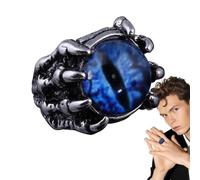 Anillo de de garra,Claw Eye Biker Jewelry Dragon Eagle Claw Punk Eye Ring - Apertura única ajustable gótico punk dragón águila garra mal gótico anillos para hombres mujeres, joyería de la suerte