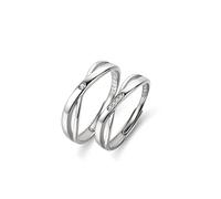 Anillo de dedo abierto de metal esterlina S925 STERLING METAL CERRO CARANDO SIMPLE HOMBRES Y MUJERES ABIERTO DE ABIERNA DE VALENMETALE Regalos para el día de Valenmetale para el anillo de amantes,