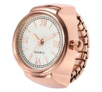 Anillo de dedo para hombre, diseño de anillos de moda para mujer, diseño de relojes creativos para fiestas y celebraciones, para fiestas y fiestas, Marco interior ancho., Rose Gold, Consulte la