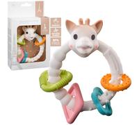 Anillo de Dentición Colo'rings 4 Formas Bebé A partir de 3 Meses | Caucho 100% natural y pintura alimentaria | bolas de colores deslizantes en el interior | idea de regalo niña y niño