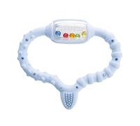 Anillo De Dentición Curaprox Para Bebés De 0 a 24 Meses | Alivia Las Molestias De La Dentición | Sin Bpa | Con Cepillo De Dientes De Entrenamiento |Azul |Fabricado en Suiza