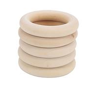 Anillo de Dentición de Madera para Bebé, Superficie Lisa Vintage Elegante, Seguro, Círculos de Madera No Tóxicos, Duradero E Inofensivo para la Dentición de Niños(40 mm)