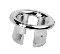 Anillo de desbordamiento del fregadero: junta de tamaño estándar, construcción de PP galvanizado, sello de drenaje seguro | Accesorio para lavabo de baño con prevención de fugas, uso de instalación es