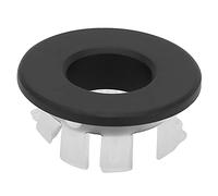 Anillo de desbordamiento del Fregadero Tapa de desbordamiento Redonda de latón Inserto en el Orificio Repuestos para Lavabo de Cocina de baño (Negro)
