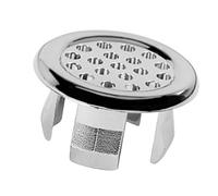 Anillo de desbordamiento para fregadero, anillo de rebosadero de repuesto para agujeros de 22 a 24 mm, anillo de metal para desagüe de lavabo, anillo de desbordamiento para lavabo, cubierta redonda de