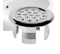 Anillo de desbordamiento para fregadero, inserto de lavabo cromado, moldura para fregadero de baño, cubierta de agujero de desbordamiento, tapa de desbordamiento para fregadero con acabado pulido y