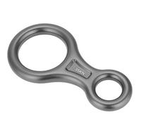 Anillo de Descenso de Cuerda con Forma de 8 de 35KN, Irrompible y Portátil, Adecuado para Cuerda de 8-13mm, Rescate contra Incendios, Trabajo en Alto (Gray)