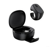 Anillo de desplazamiento inalámbrico, diseño de silencio de control táctil, duración de la batería de 24 horas para teléfono móvil, video, libro electrónico, mando a distancia BT (negro)