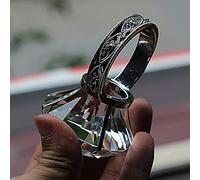 Anillo de diamante de cristal grande de 30/40/50/60 mm, de gran tamaño, creativo, propuesta de boda, accesorios de fotografía, adornos de regalo de cumpleaños, 50 mm