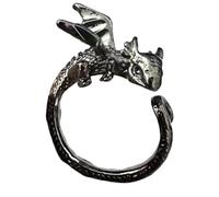 Anillo de dragón genérico - anillo de tensión, herramienta de control de tejido | Soporte de guía de dedo ajustable, accesorio de forma de dragón lindo para principiantes de para cro