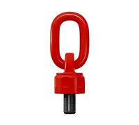 Anillo de Elevación Giratorio M12 x 18 mm de Acero Aleado con Perno de Ojo de Rotación de 360° Color Rojo Capacidad de 0.5 a 1 Tonelada para Piezas de Maquinaria de Grúa