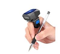 Anillo de escáner código Barras Bluetooth 1D usable 2D QR Lector 2.4g Dongle inalámbrico Ean13 Códigos USB Lectura por Cable para Puntos de Venta en supermercados(2D)