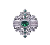 Anillo de estilo gótico con forma de corona exagerada para Micro Pavé de circonitas, cóctel, fiesta, Simbo