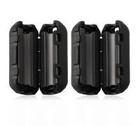 Anillo de filtro supresor de ruido de núcleo de ferrita para cables de 2,5 mm a 4,5 mm Rfi para Emi para eliminador, clip en cuentas de alambre para computadora, equipo de audio y video, negro