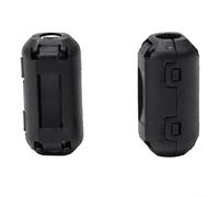 Anillo de filtro supresor de ruido de núcleo de ferrita para cables de 2,5 mm a 4,5 mm, Rfi para filtro de alambre Emi Clip para equipo de audio y video, negro, 2 piezas (2 piezas)