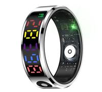 Anillo de Fitness Inteligente con Pantalla de Color, Rastreador de Actividad IP68, Modos de Deportes Múltiples, Conectividad de Aplicaciones Móviles, Anillo de Salud de Acero (8) (9) (10) (11)