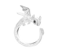 Anillo de ganchillo de dragón - Anillo ajustable de aleación, regulador de voltaje ligero | Guía de de punto elegante, ajuste cómodo para ganchillo, artesanía, punto y proyecto hecho a mano