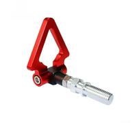 Anillo de gancho de remolque triangular para parachoques delantero para modificación automotriz en diseño de carreras japonés o europeo (estilo japonés rojo)