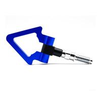 Anillo de gancho de remolque triangular para parachoques delantero para modificación de coche con estética deportiva japonesa europea (estilo europeo azul)