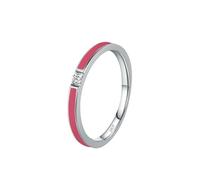 Anillo de goma de color plata de ley, joyería redonda apilada, No. 9