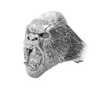 Anillo de gorila para hombres, Angry Orang-utan, anillo de mono, anillo de hip hop para hombre, anillo punk, anillo vintage de animales, regalo para hombres y niños, 20.6, NO