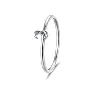 Anillo de graduación, anillo de boda de plata apilable para mujer, anillo de dedo para el día de San Valentín, anillo de compromiso personalizado, L 1/2, Oro blanco de 9 quilates, No es una piedra