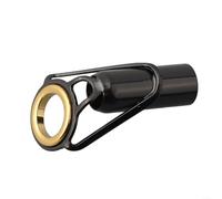 Anillo de guía superior de punta de caña resistente con forro de cerámica para fundición de caña de pescar, herramienta de construcción, diseño negro (7,5 mm)