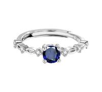 Anillo de imitación de plata S925 con moissanite chapado en platino para mujer, A, Cobre, Sin piedra preciosa