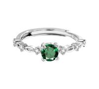 Anillo de imitación de plata S925 con moissanite chapado en platino para mujer, A, Cobre, Sin piedra preciosa