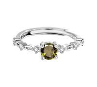 Anillo de imitación de plata S925 con moissanite chapado en platino para mujer, A, Cobre, Sin piedra preciosa