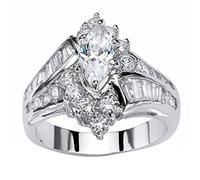 Anillo de joyería de moda con corte de compromiso a mano, anillo de aniversario con nudo de corazón, 7号, Metal, Sin piedras preciosas