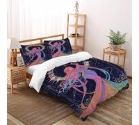 Anillo de la Estrella de la Diosa De Ropa De Cama para Diosa del Arco Iris con Impresión En 3D, Juego De Funda para Edredón con Cremallera, Microfibra Suave Funda Nordica con Fundas De Almohada