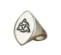 Anillo de la Santísima Trinidad en forma de marquesa|Plata de ley 925 bañada en plata|Joyería de regalo, anillo de sello de estilo vintage, joyería hipoalergénica hecha a mano. |LK_PDR_01357_6.5