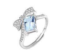Anillo De Lazo De Plata De Ley 925 Para Mujer, Anillo De Espoleta Con Piedra Preciosa Natural De Corte Esmeralda, Nudo De Lazo Cruzado Infinito, Banda De Circonita Cúbica, Promesa De Eternidad, Ban