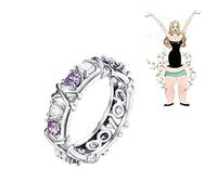 Anillo de linfvidad de magnetología de moissanita, anillo cruzado de moissanita en X, desatasca el torrente sanguíneo y los ganglios linfáticos, anillos magnéticos de circonita para pérdida de peso