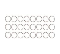 Anillo de Llavero Circular de Hierro Plata 1, 5x25 Mm 24 Uds