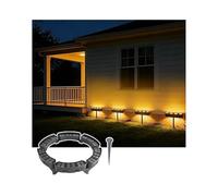 Anillo de luces LED para árbol al aire libre, resistente al agua, luces decorativas para patio, jardín, plantas, paisaje