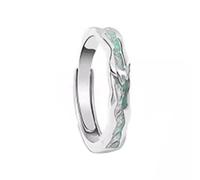 Anillo de luna individual de moda para parejas, anillo abierto, accesorios únicos para mujeres con personalidad