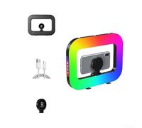 Anillo de luz de 15 W para vloggers con refrigeración activa de batería de 3600 mAh y control de brillo del 1% al 100% para todas las necesidades (B)