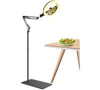 Anillo de luz de 28 cm con soporte para teléfono y soporte de suelo de 175 cm compatible con iPhone Samsung para grabación de video, fotografía, soporte para selfies